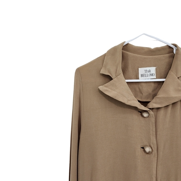 Tiar Bellomo Women's Vintage 100% Rayon Button Front Dress - M - Picture 2 of 7